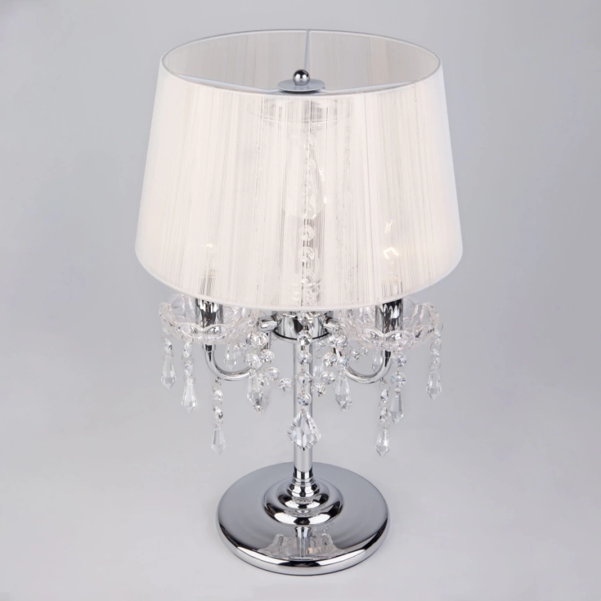 Настольная лампа Eurosvet 2045/3T хром/белый фото 3